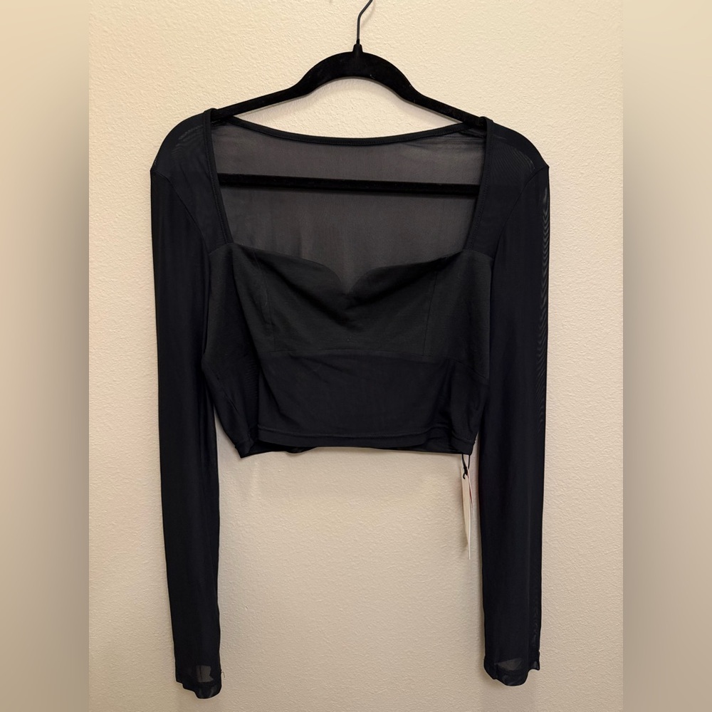 cider mesh crop top